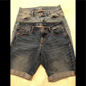 Old Navy Long Cuffed Shorts 2 pair Y2K Bermuda